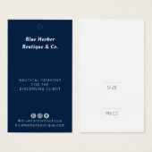 Modernes Blue Retail Business Swing Price Tag (Vorne & Hinten)
