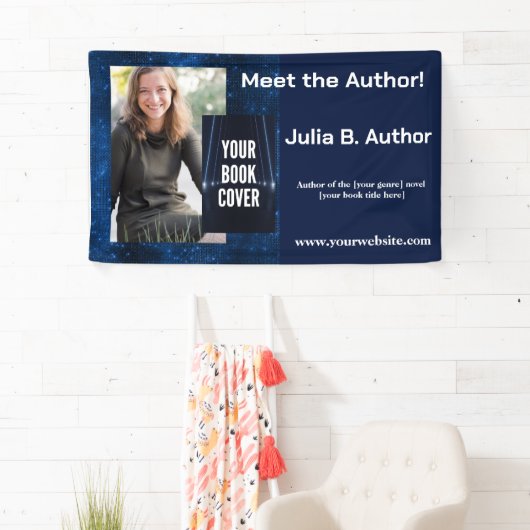 Modernes Blue Sci Fi Author Book Signing Banner (Insitu)
