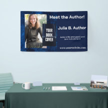 Modernes Blue Sci Fi Author Book Signing