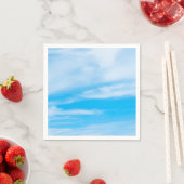 Modernes Blue Sky White Clouds Template Elegant Serviette (Beispiel)