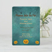 Modernes Blue Spooky Bats Halloween-Party Einladung (Stehend Vorderseite)