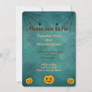 Modernes Blue Spooky Bats Halloween-Party Einladung