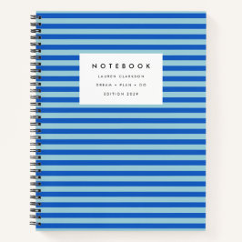 Modernes Blue Strip Notebook Notizblock