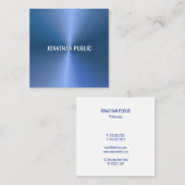 Modernes Blue Template Beruflich Elegant Einfach Quadratische Visitenkarte (Vorne/Hinten)