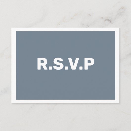 Modernes Blue UAWG QR Code Wedding Begleitkarte (Rückseite)