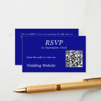 Modernes Blue UAWG Wedding Website QR Code