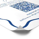 Modernes Blue Uni Fund Abschluss QR Code-Zeichen Poster (Ecke)