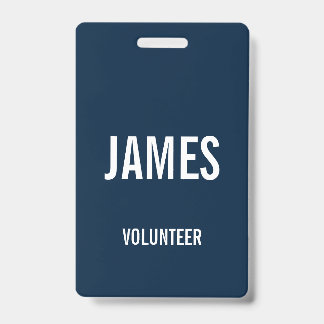 Modernes Blue Volunteer Name Event Information Abz Ausweis
