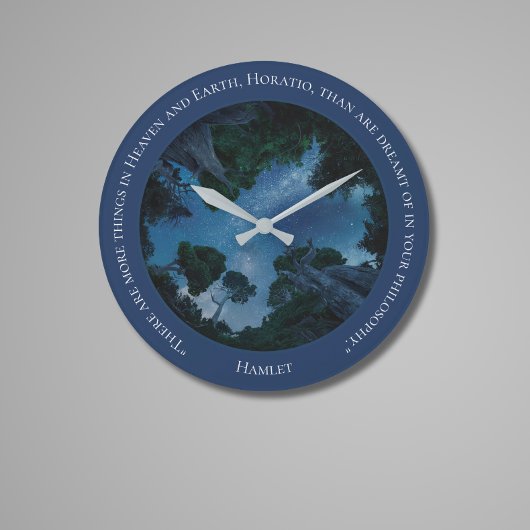 Modernes Blue Watercolor Text Trendrate Zitat Große Wanduhr