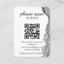 Modernes Blue Watercolor-UAWG mit QR-Code