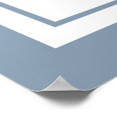 Modernes Blue Wedding Begrüßungszeichen Poster (Ecke)