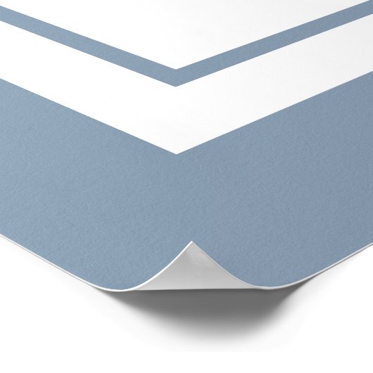 Modernes Blue Wedding Begrüßungszeichen Poster (Ecke)