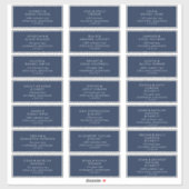 Modernes Blue Wedding Guest Address Labels (Blatt)