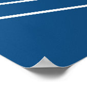 Modernes Blue Wedding Willkommen Poster (Ecke)