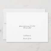 Modernes Blue White Foto Post Wedebration Einladung (Rückseite)