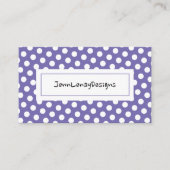 Modernes Blue White Polka Dots Muster Chic Visitenkarte (Vorderseite)