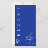 Modernes Blue-White-Wedding-Programm - (Vorderseite)