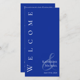 Modernes Blue-White-Wedding-Programm -