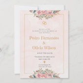 Modernes Blume Einladung (Vorderseite)