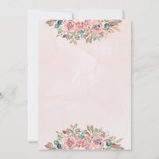 Modernes Blume Einladung (Rückseite)