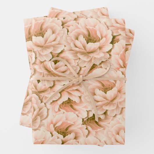 Modernes Blume-Muster für Wasserfarben Geschenkpapier Set (Beispiel)
