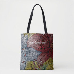 modernes Blumen der bunten abstrakten Art-Blume Tasche