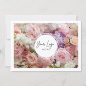 Modernes Blumen-Logo QR-Code-Geschenkgutschein (Vorderseite)