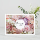 Modernes Blumen-Logo QR-Code-Geschenkgutschein (Stehend Vorderseite)