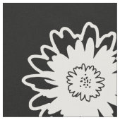 Modernes Blumen-Schwarzweiss-Gewebe Stoff (Nahaufnahme)