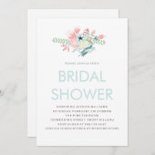 Modernes BlumenBrautparty Einladung (Vorne/Hinten)