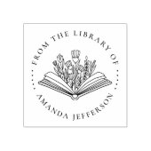 Modernes Blumenbuch aus der Bibliothek des Individ Gummistempel (Prägung)