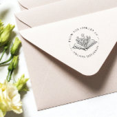 Modernes Blumenbuch aus der Bibliothek des Individ Gummistempel