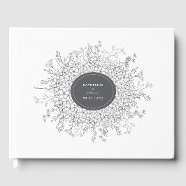 Modernes Blumenbuch Gästebuch