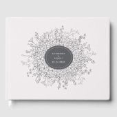 Modernes Blumenbuch Gästebuch (Vorderseite)