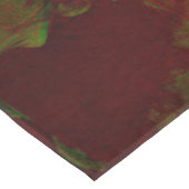 Modernes Blumenburgunder-rotes grünes elegantes Tischdecke (Schrägansicht)