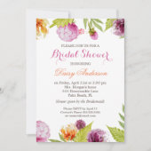 Modernes Blumendekor für Frühjahr Hochzeitsfeiern Einladung (Vorderseite)