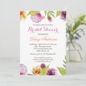 Modernes Blumendekor für Frühjahr Hochzeitsfeiern  Einladung (Stehend Vorderseite)