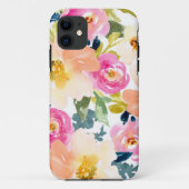 Modernes Blumendesign Case-Mate iPhone Hülle (Rückseite)