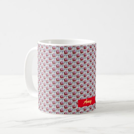 Modernes Blumendesign Kaffeetasse (Vorderseite Links)