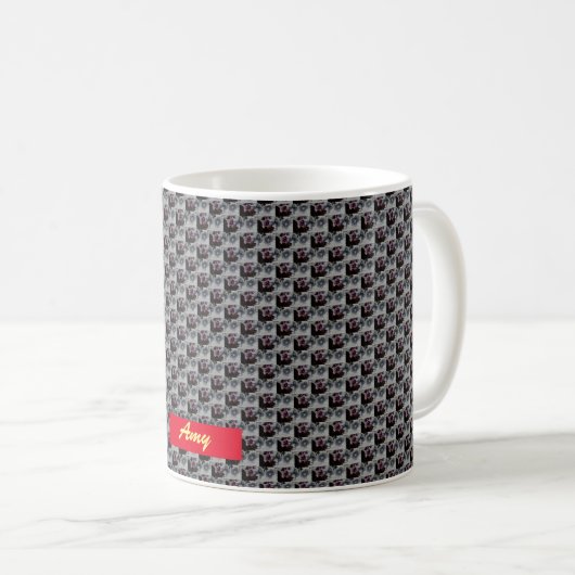 Modernes Blumendesign Kaffeetasse (VorderseiteRechts)