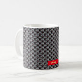 Modernes Blumendesign Kaffeetasse (Vorderseite Links)
