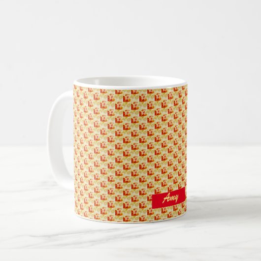 Modernes Blumendesign Kaffeetasse (Vorderseite Links)