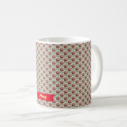 Modernes Blumendesign Kaffeetasse (VorderseiteRechts)