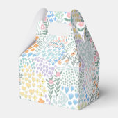 Modernes, blumenfarbenes Baby in der Blütendusche Geschenkschachtel (Rückseite)