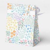 Modernes, blumenfarbenes Baby in der Blütendusche Geschenkschachtel (Rückseite)