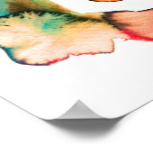 Modernes, blumenfarbenes, handgezeichnetes Blume-P Poster (Ecke)