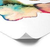 Modernes, blumenfarbenes, handgezeichnetes Blume-P Poster (Ecke)