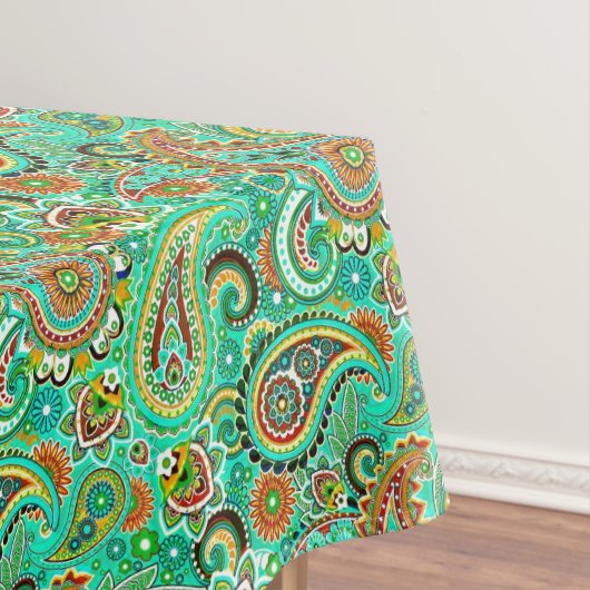 Modernes, blumenfarbenes Paisley Tischdecke (Beispiel)