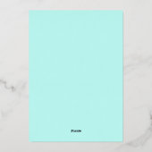 Modernes Blumengarten Party Folieneinladung (Rückseite)