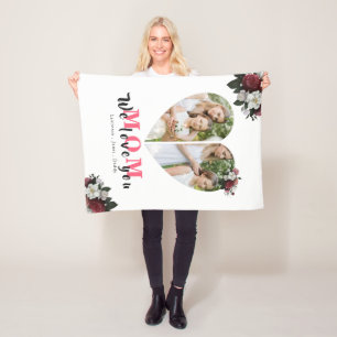 Modernes Blumengebäck Fleecedecke